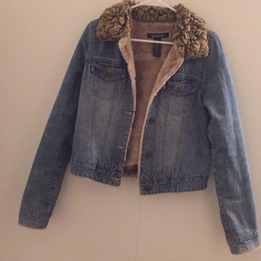 Fuzzy Jean jacket